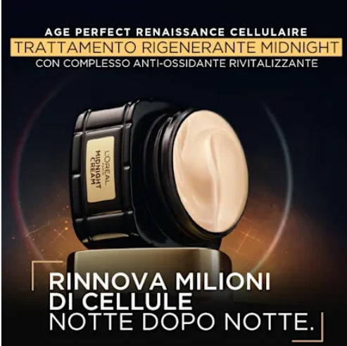 Crema Viso L'oreal  notte rigenerante Midnight