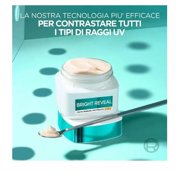 Crema Viso L'Oreal Paris Bright Reveal Crema Idratante Anti-Macchie SPF50