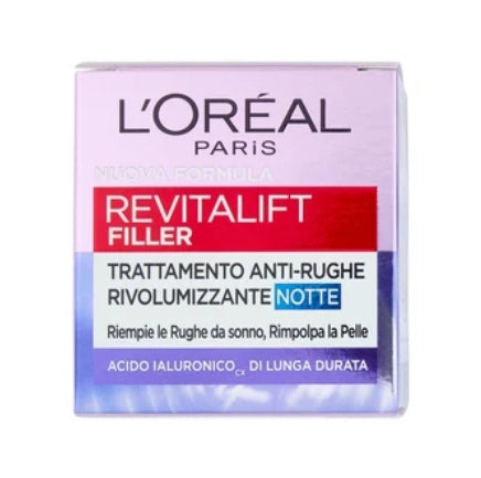 Crema Viso L'Oreal Crema notte Anti-Rughe Revitalift Filler
