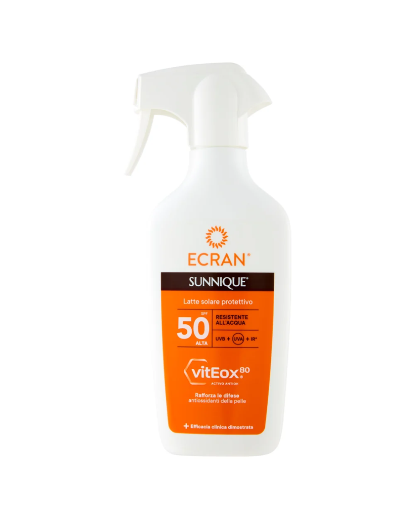 Protezioni Solari Ecran Sunnique Latte solare protettivo SPF 50 Alta 270 ml