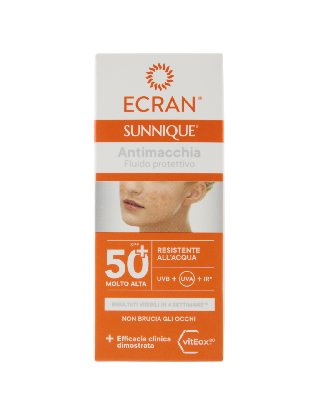 Protezioni solari Ecran Sunnique Antimacchia Fluido protettivo SPF 50⁺